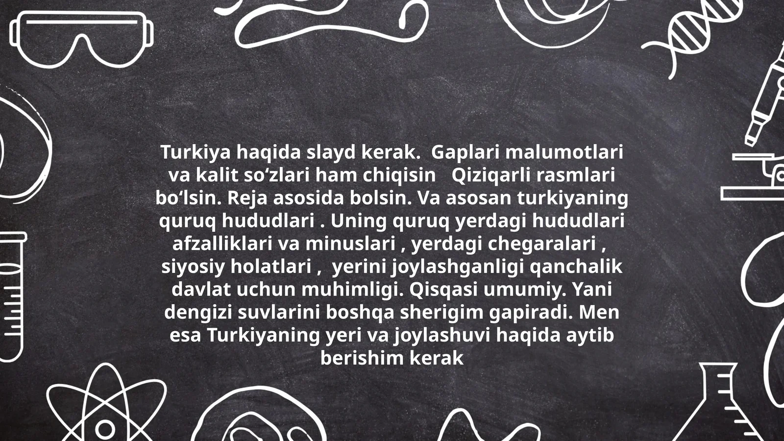 Turkiya haqida slayd kerak