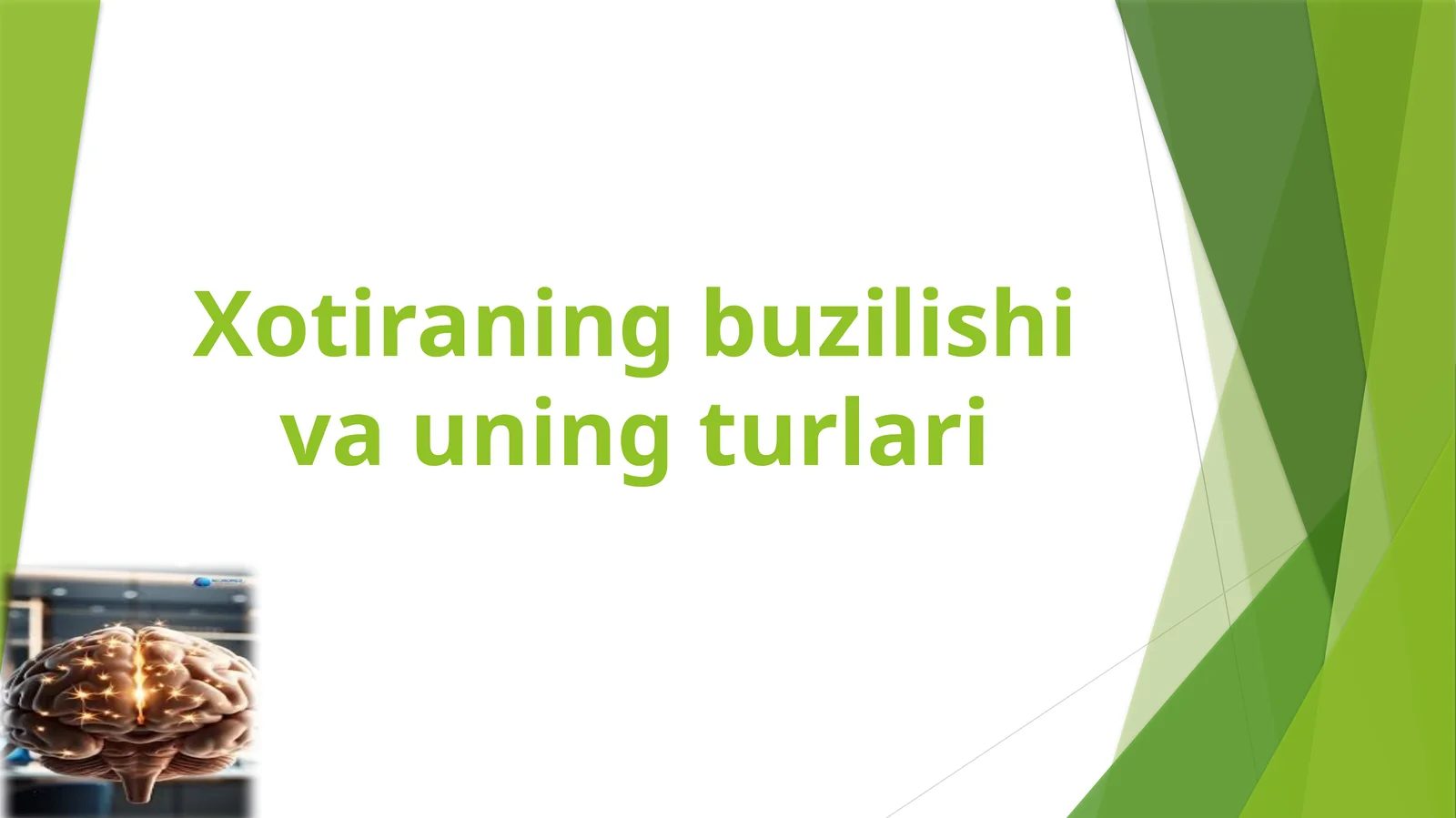 Xotiraning buzilishi va uning turlari