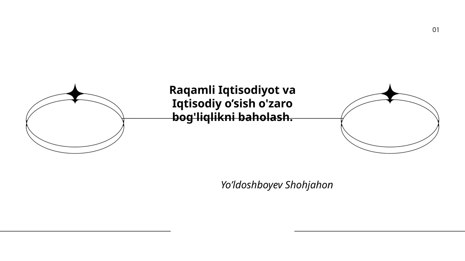 Raqamli Iqtisodiyot va Iqtisodiy o’sish o'zaro bog'liqlikni baholash