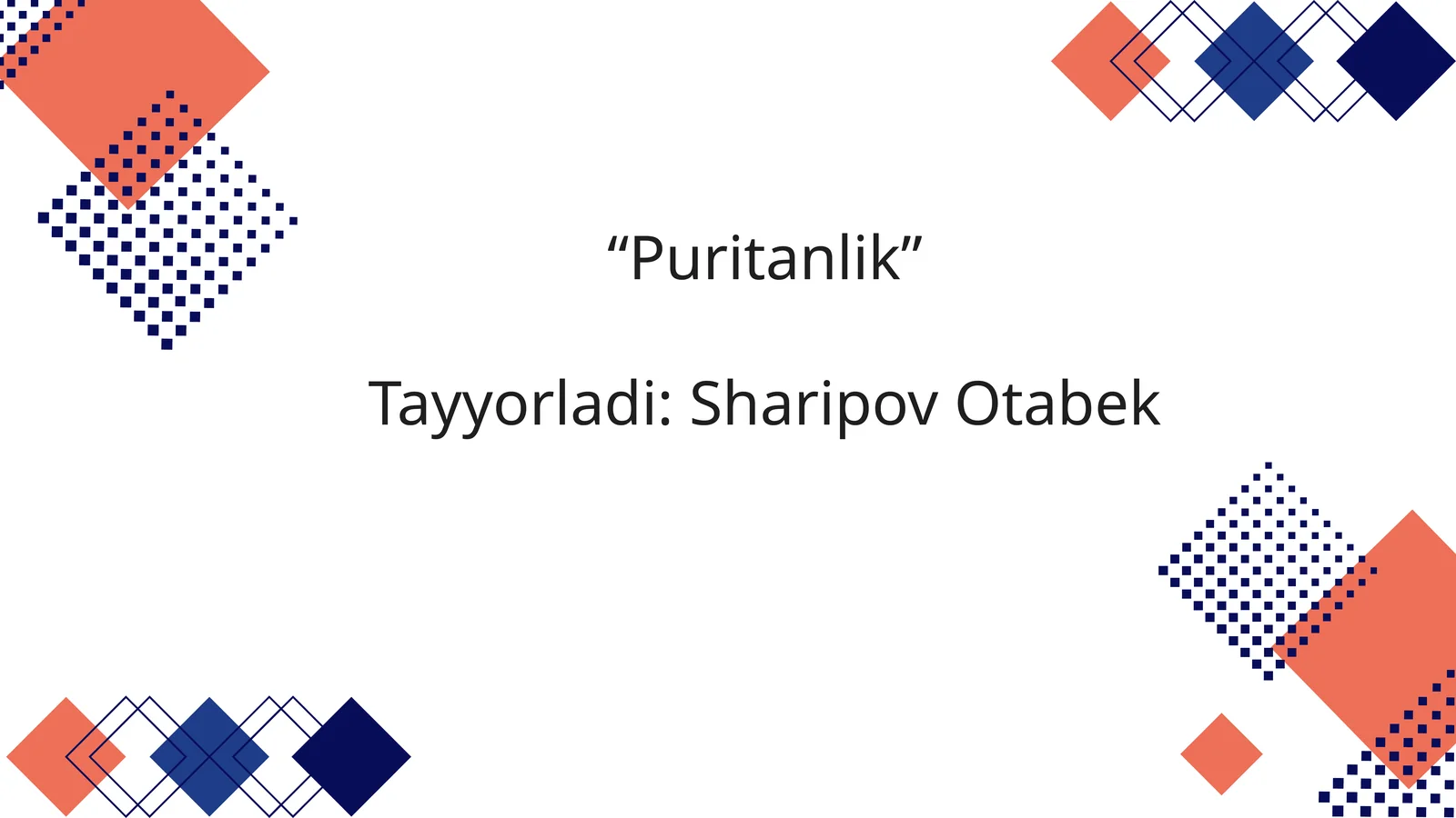 Puritanlik