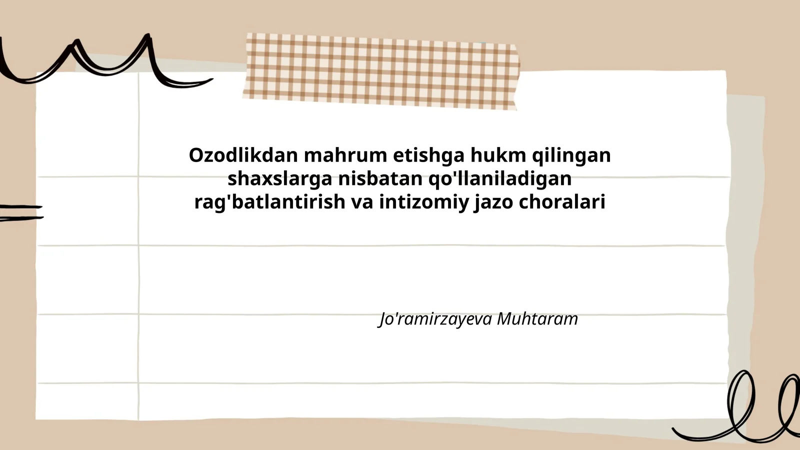 Rag'batlantirish va intizomiy jazo choralari