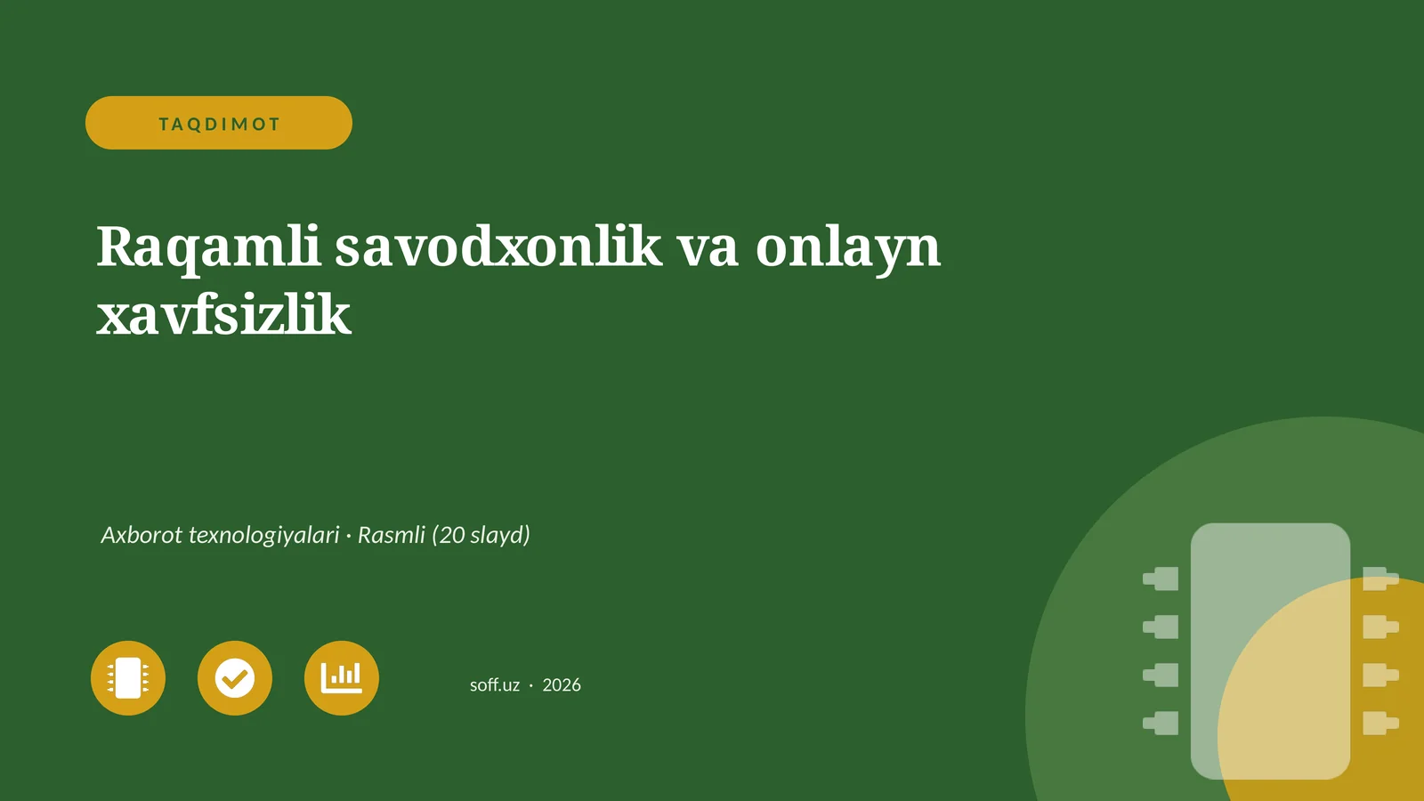 Raqamli savodxonlik va onlayn xavfsizlik