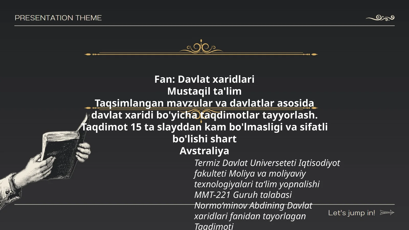 Taqdimot: Davlat xaridlari