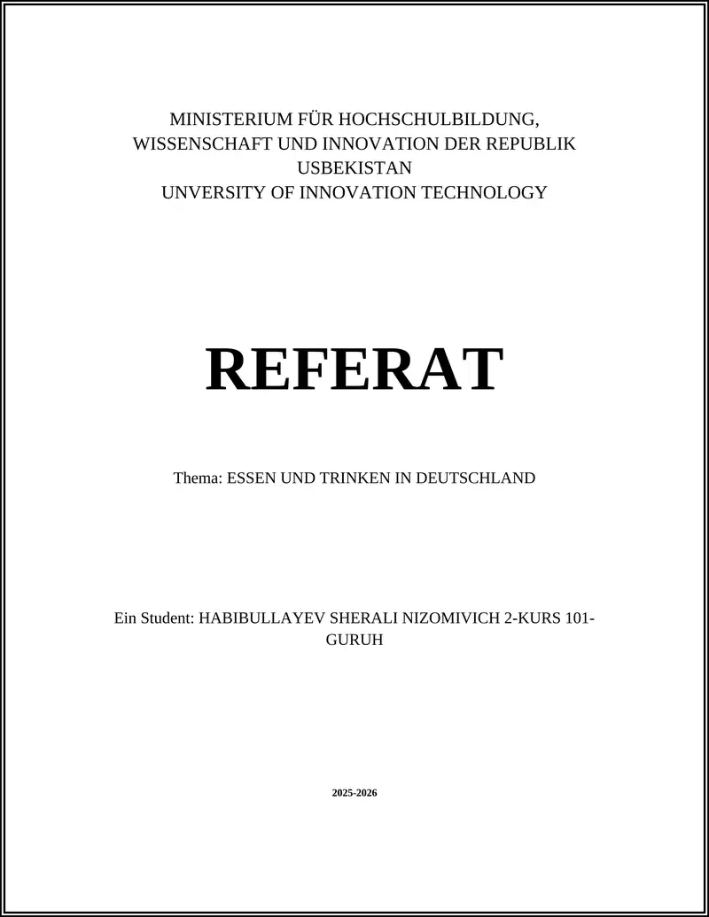 Regionale Spezialitäten in Deutschland