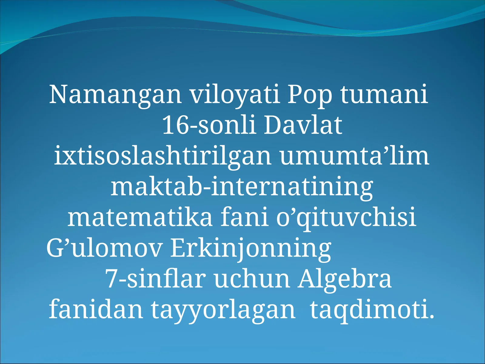 Masalalarni tenglamalar yordamida yechish