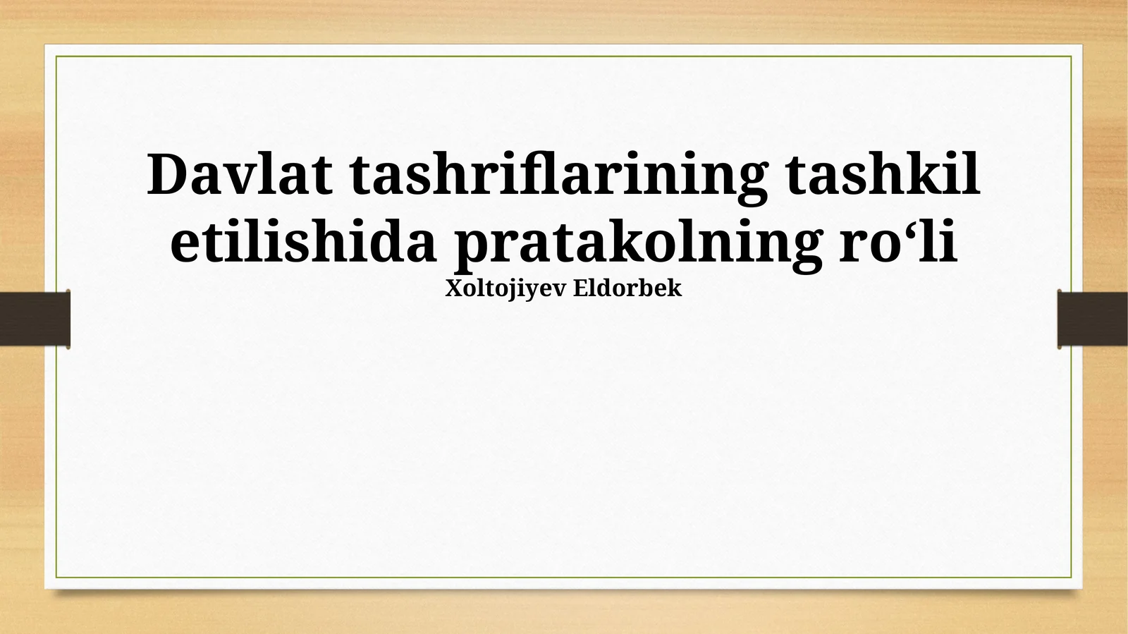 Diplomatik protokolning nazariy asoslari va tayyorgarlik bosqichlari