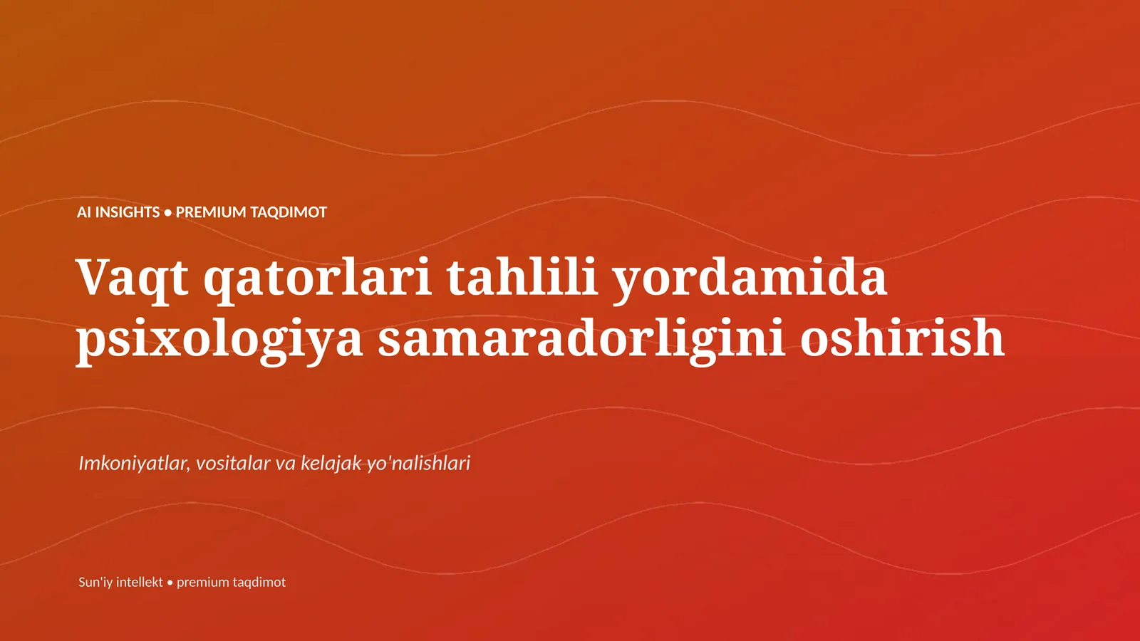 AI INSIGHTS • PREMIUM TAQDIMOT