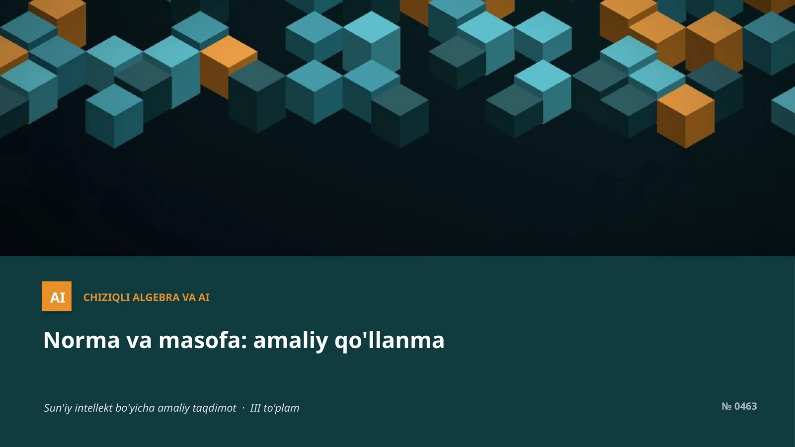 CHIZIQLI ALGEBRA VA AI