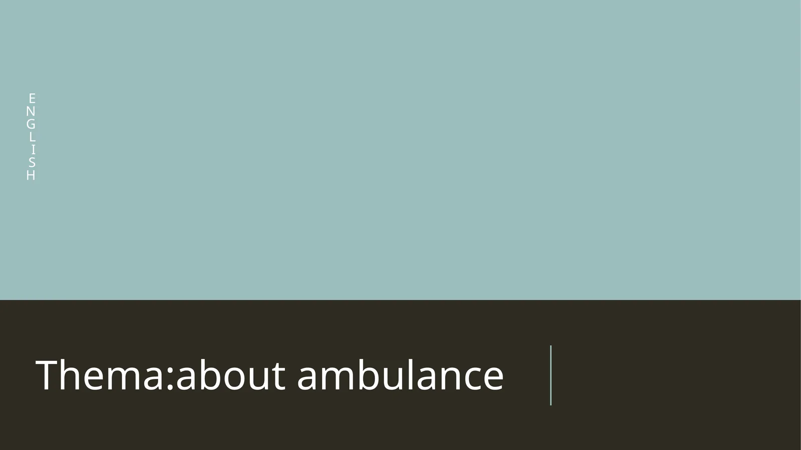 The Role of Ambulances