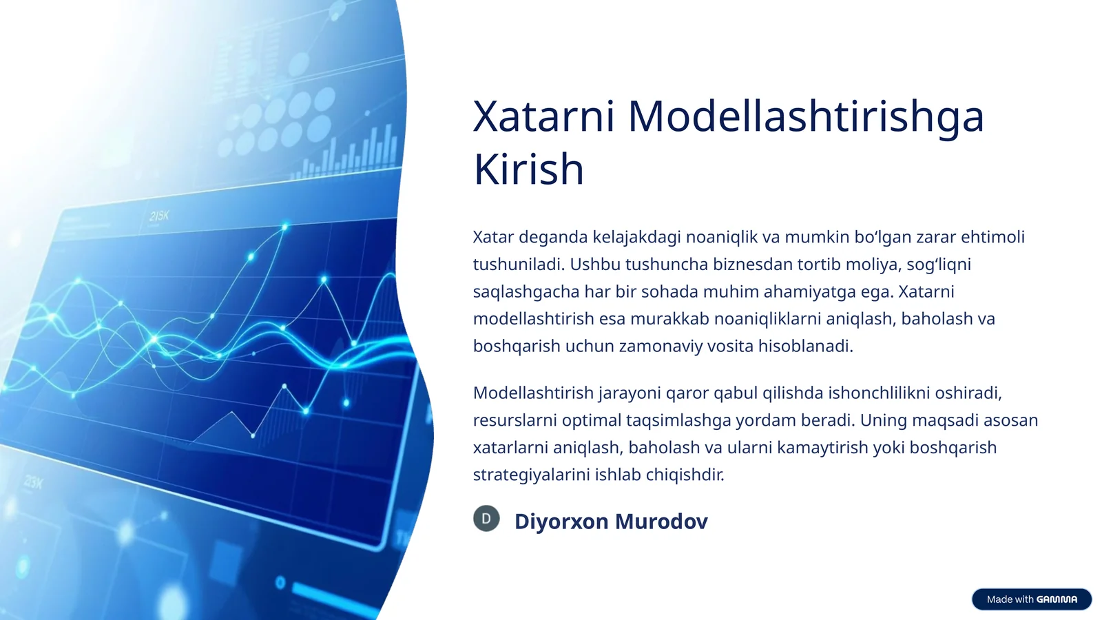 Xatarni Modellashtirishga Kirish