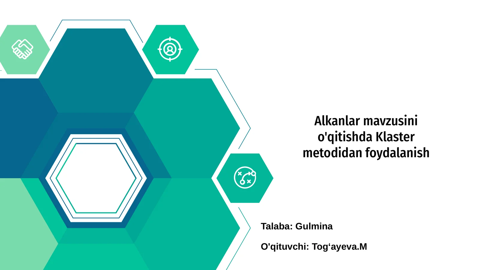 Alkanlar mavzusini o'qitishda Klaster metodidan foydalanish