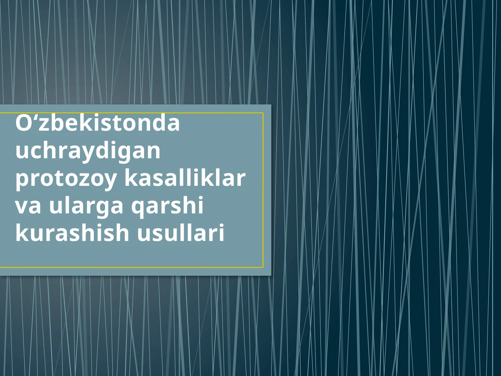O‘zbekistonda uchraydigan protozoy kasalliklar va ularga qarshi kurashish usullari