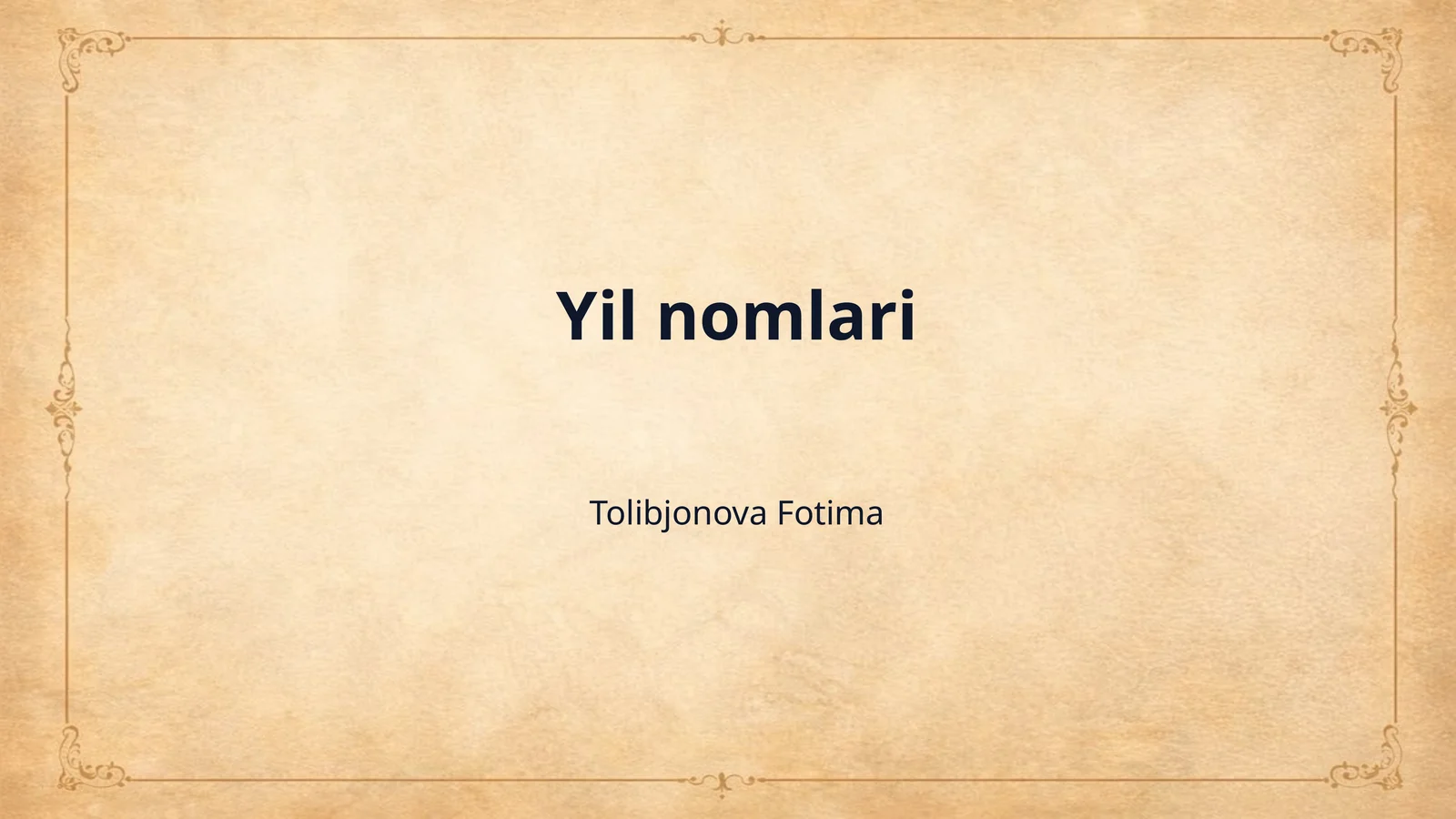 Yil nomlari