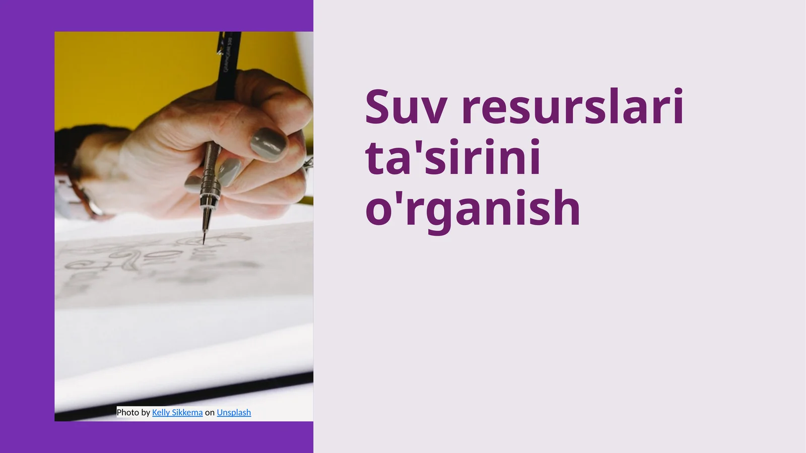 Suv resurslari ta'sirini o'rganish