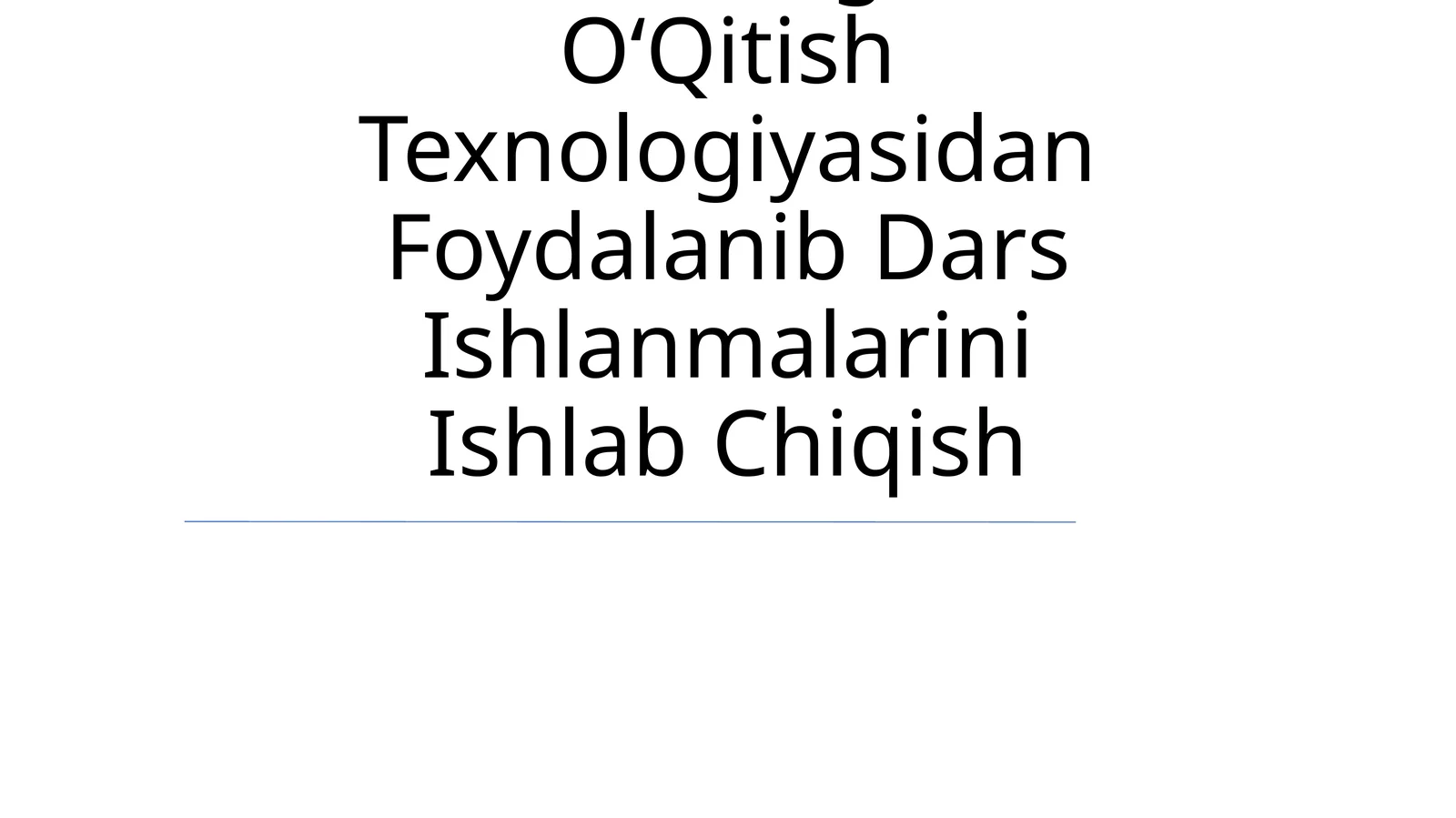 Nuklein Kislotalar Mavzusi BoʻYicha OʻQituvchi Va OʻQuvchi Hamkorligida OʻQitish Texnologiyasidan Foydalanib Dars Ishlanmalarini Ishlab Chiqish