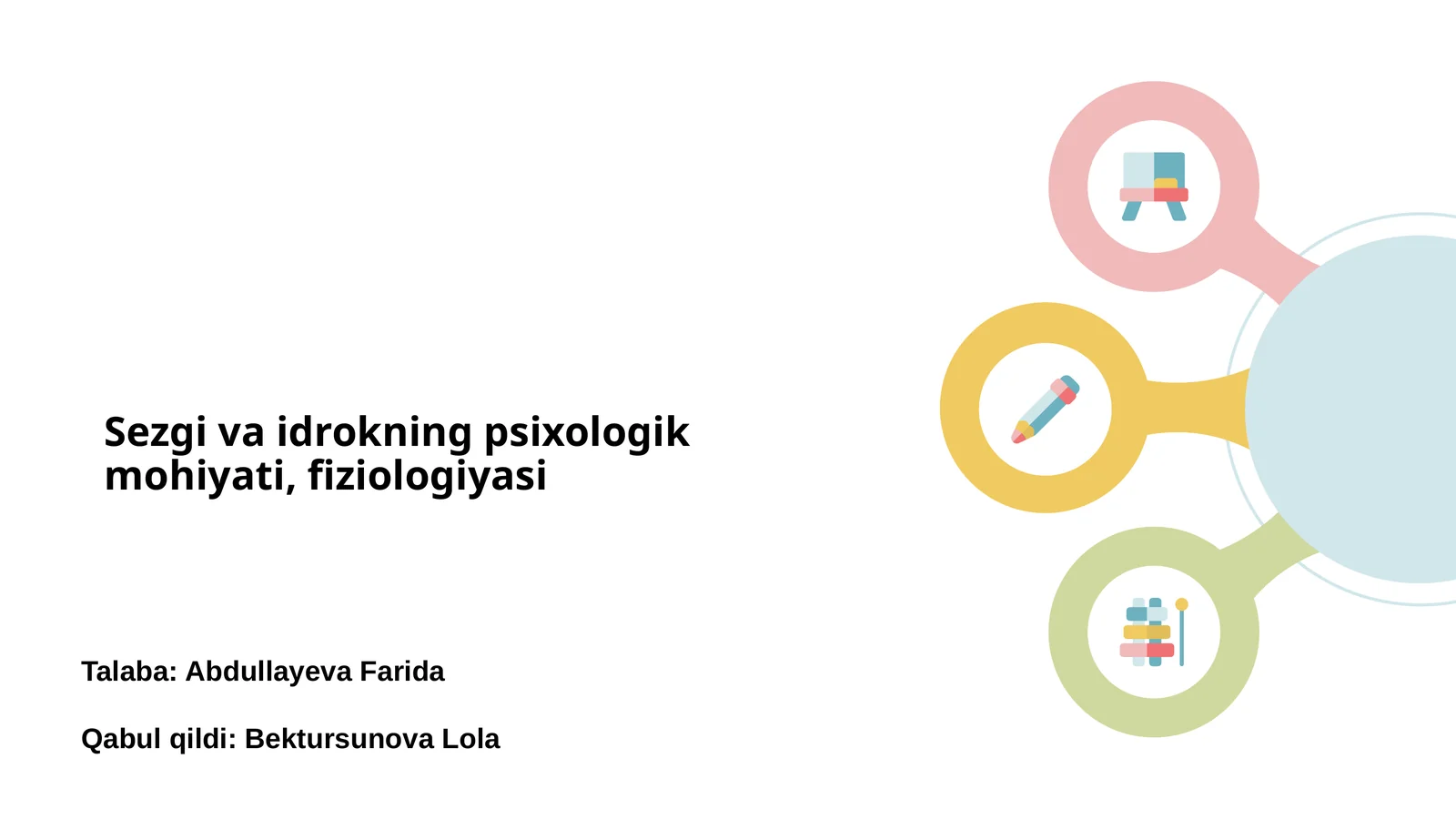 Sezgi va idrokning psixologik mohiyati, fiziologiyasi