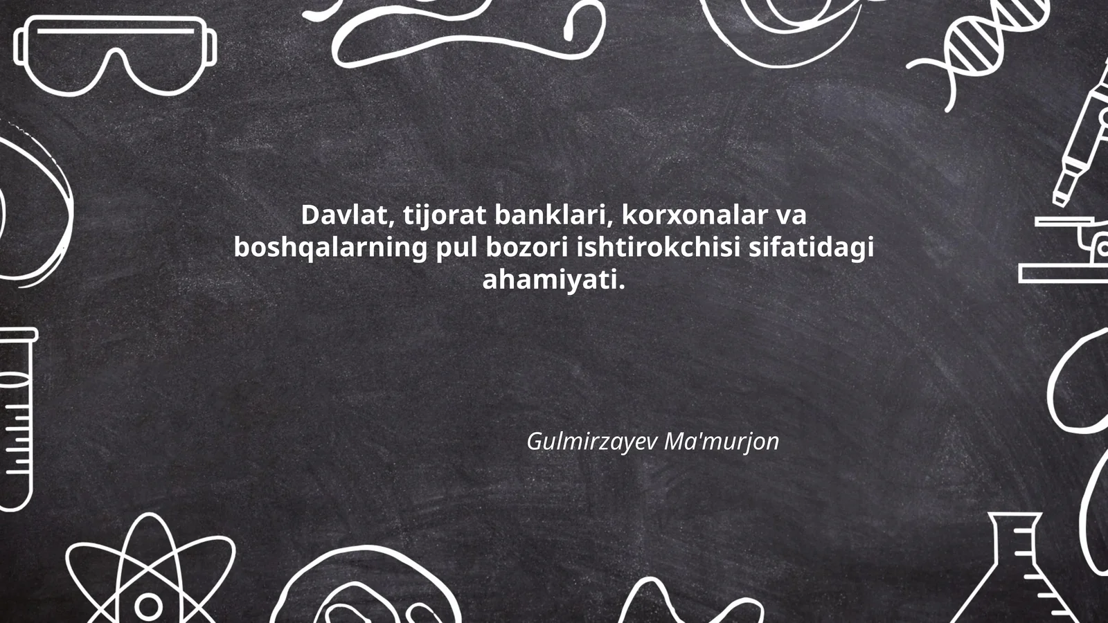 Davlat, tijorat banklari, korxonalar va boshqalarning pul bozori ishtirokchisi sifatidagi ahamiyati