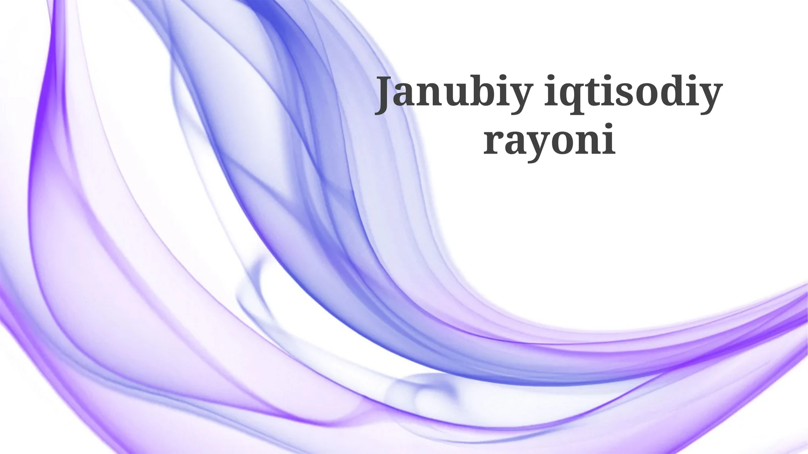 Janubiy Iqtisodiy Hududda Iqtisodiy Tarmoqlar