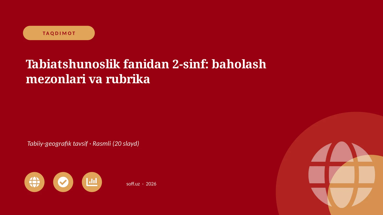 Tabiatshunoslik fanidan 2-sinf: baholash mezonlari va rubrika