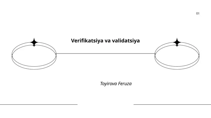 Verifikatsiya va validatsiya