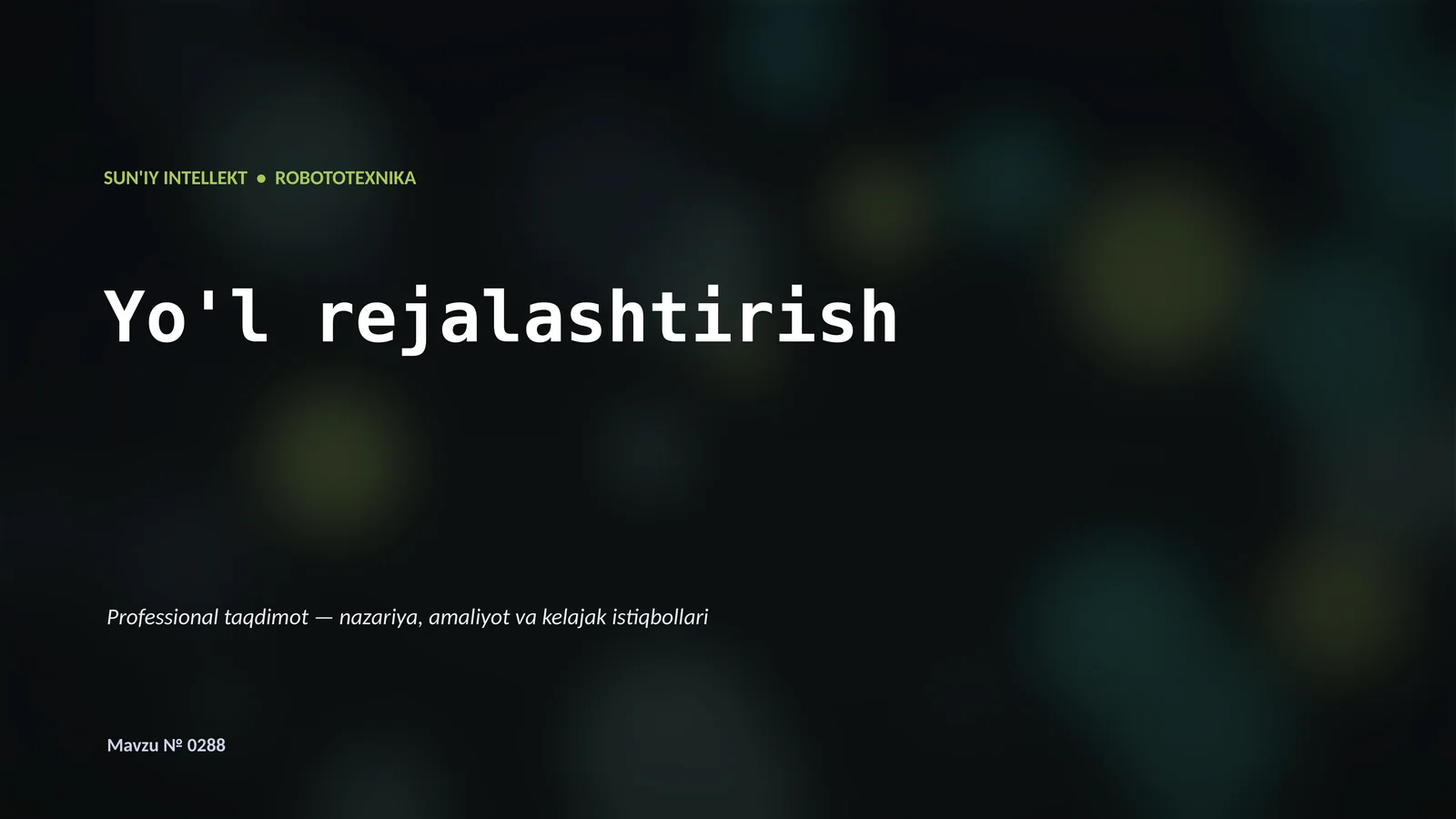 Professional taqdimot — nazariya, amaliyot va kelajak istiqbollari