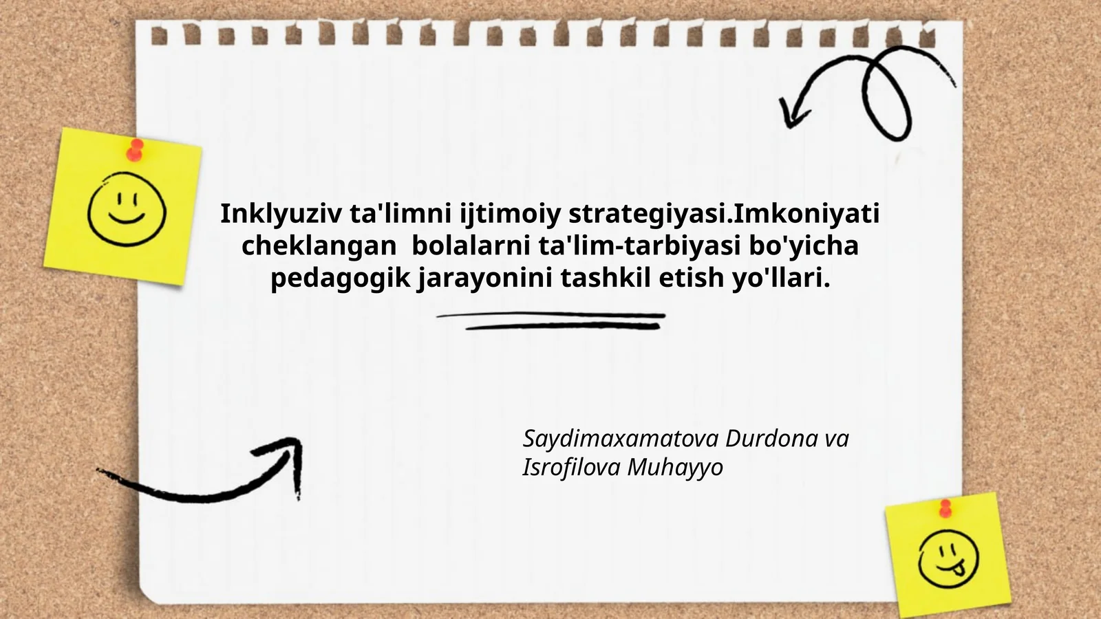 Inklyuziv ta'limni ijtimoiy strategiyasi
