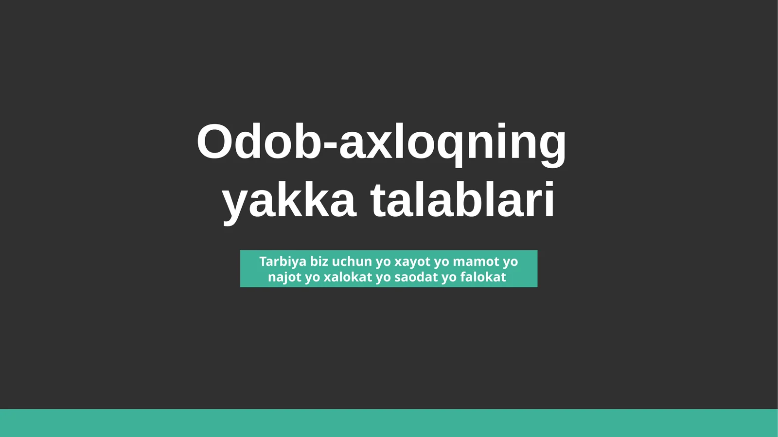 Odob axloq