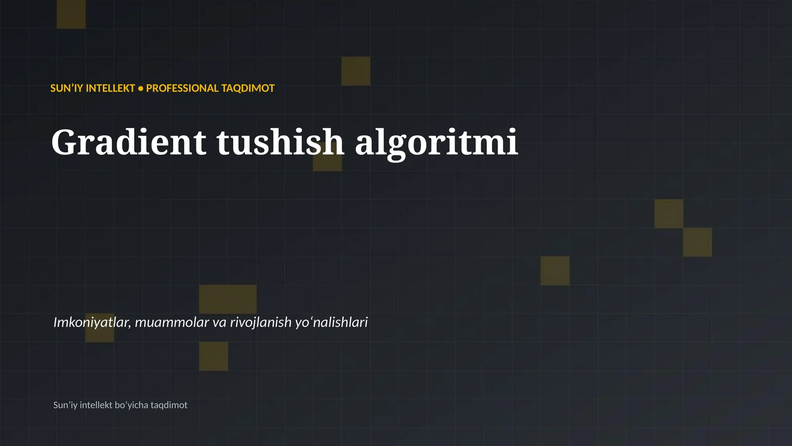 Gradient tushish algoritmi