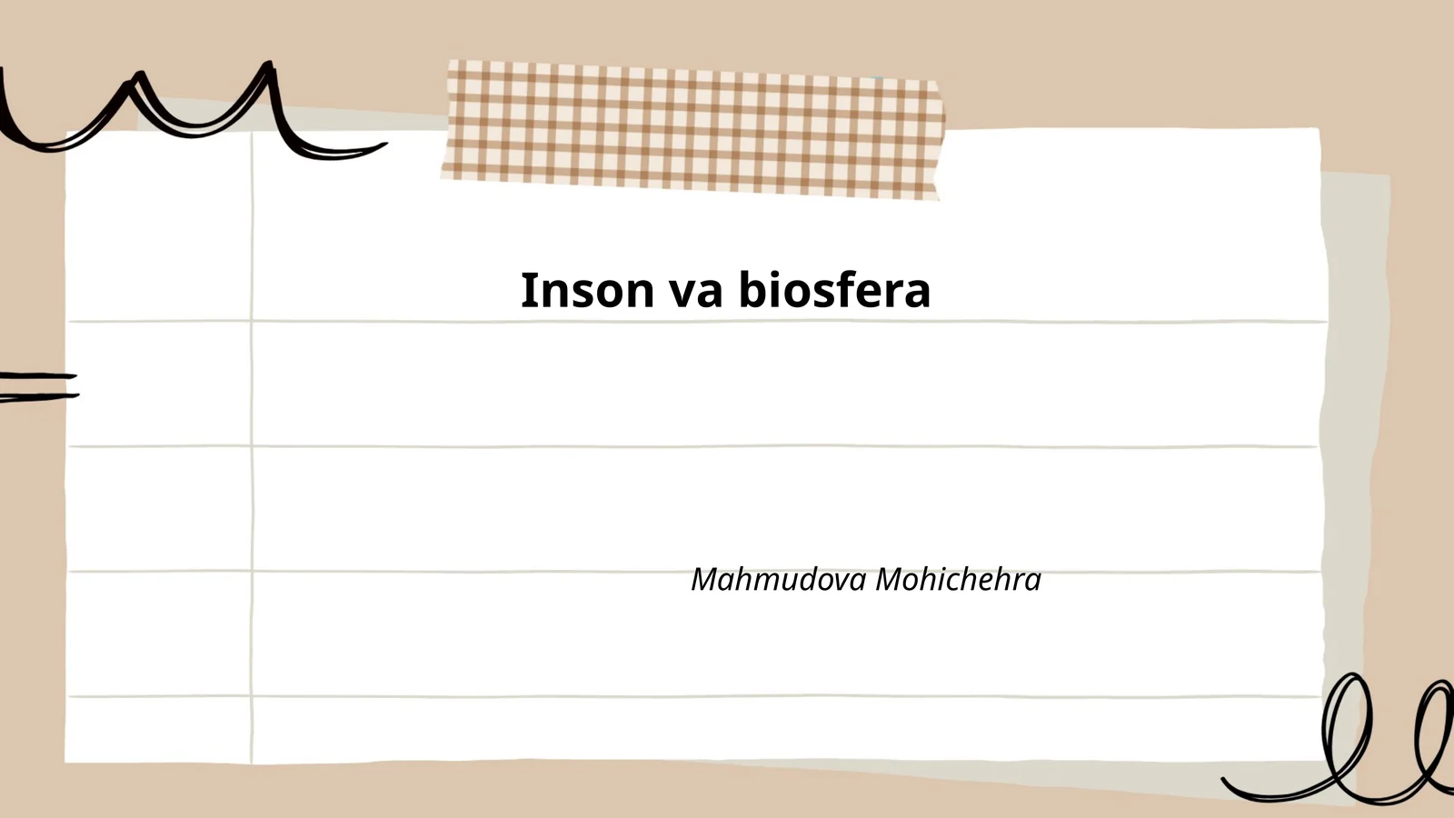 Inson va biosfera