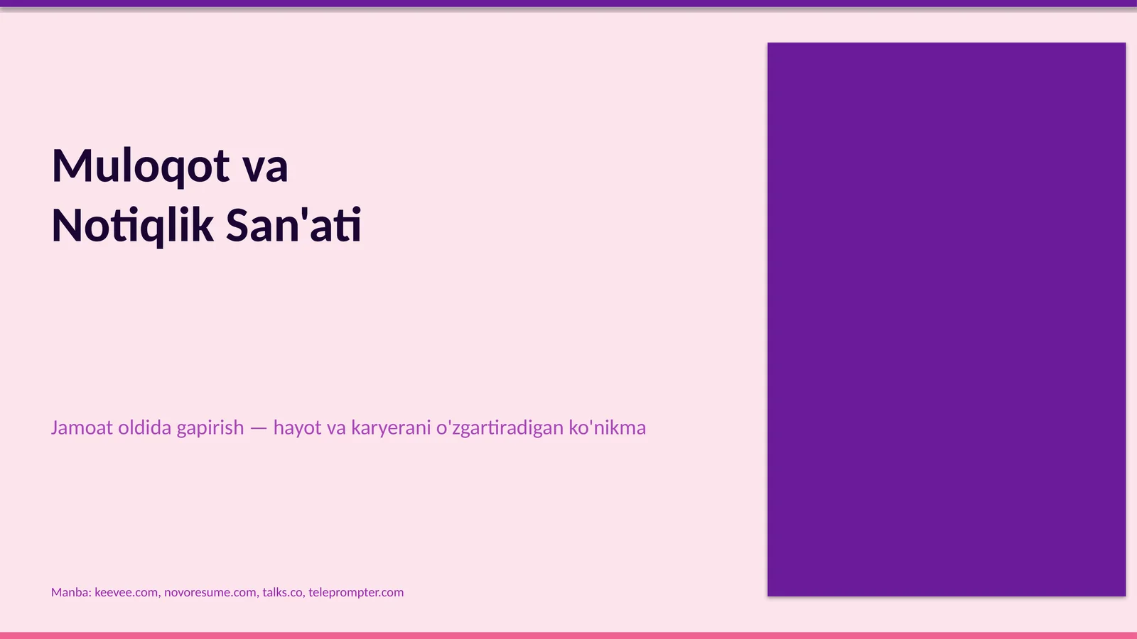Notiqlik San'ati