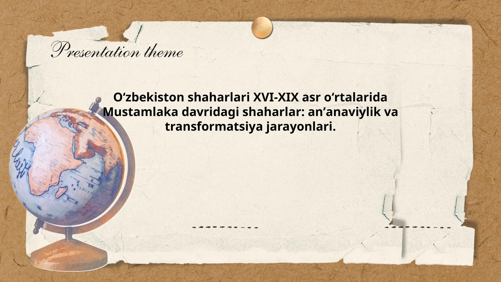 О‘zbekiston shaharlari XVI-XIX asr о‘rtalarida