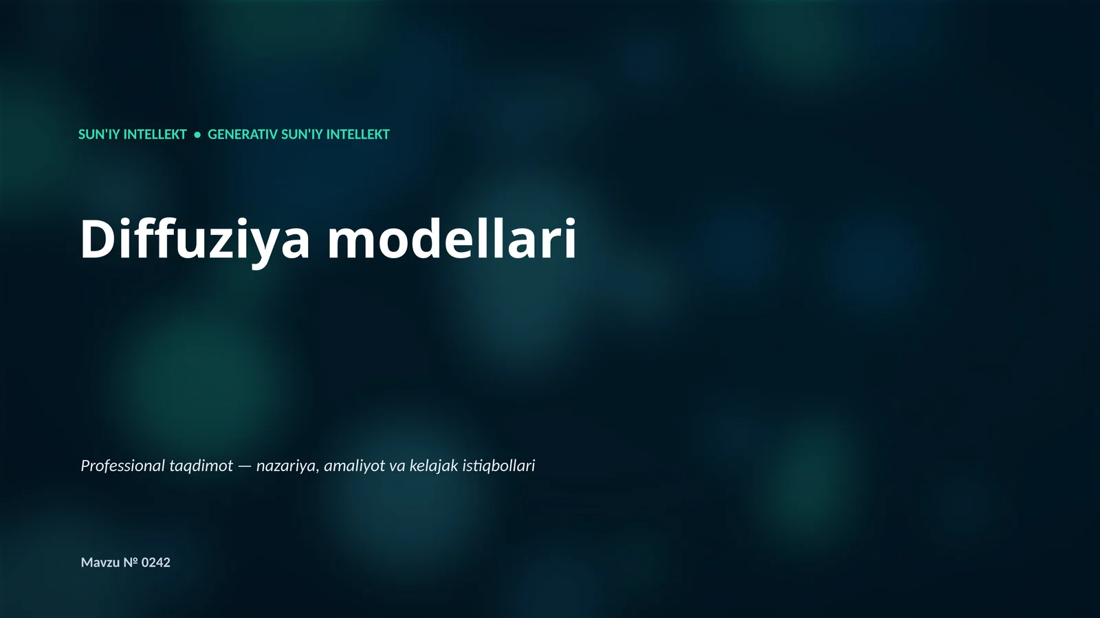 Diffuziya modellari