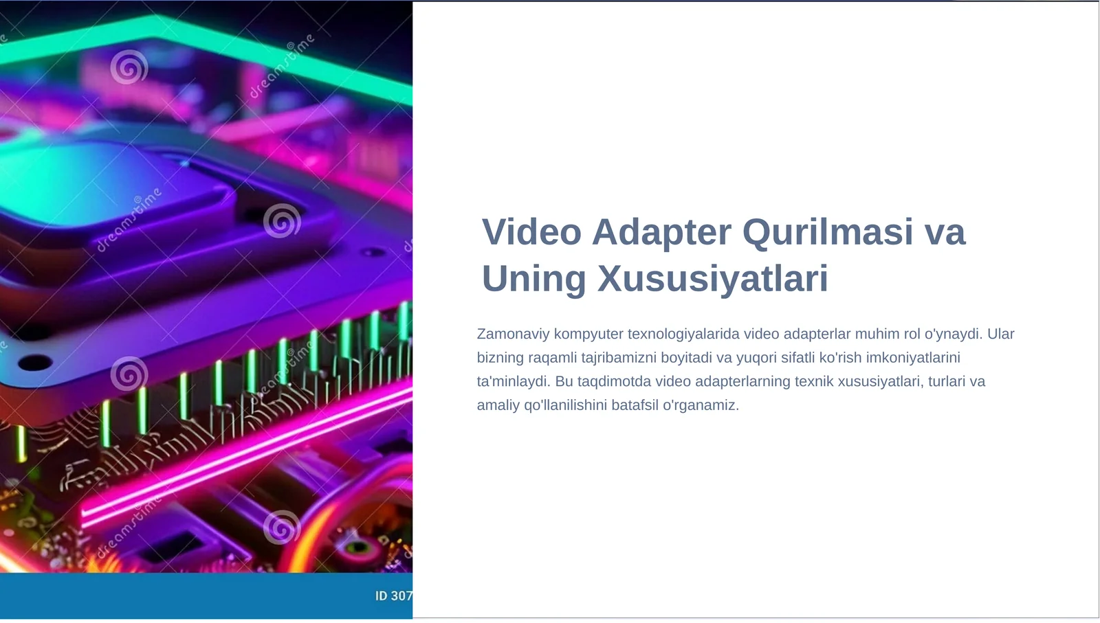 Video Adapter Qurilmasi va Uning Xususiyatlari
