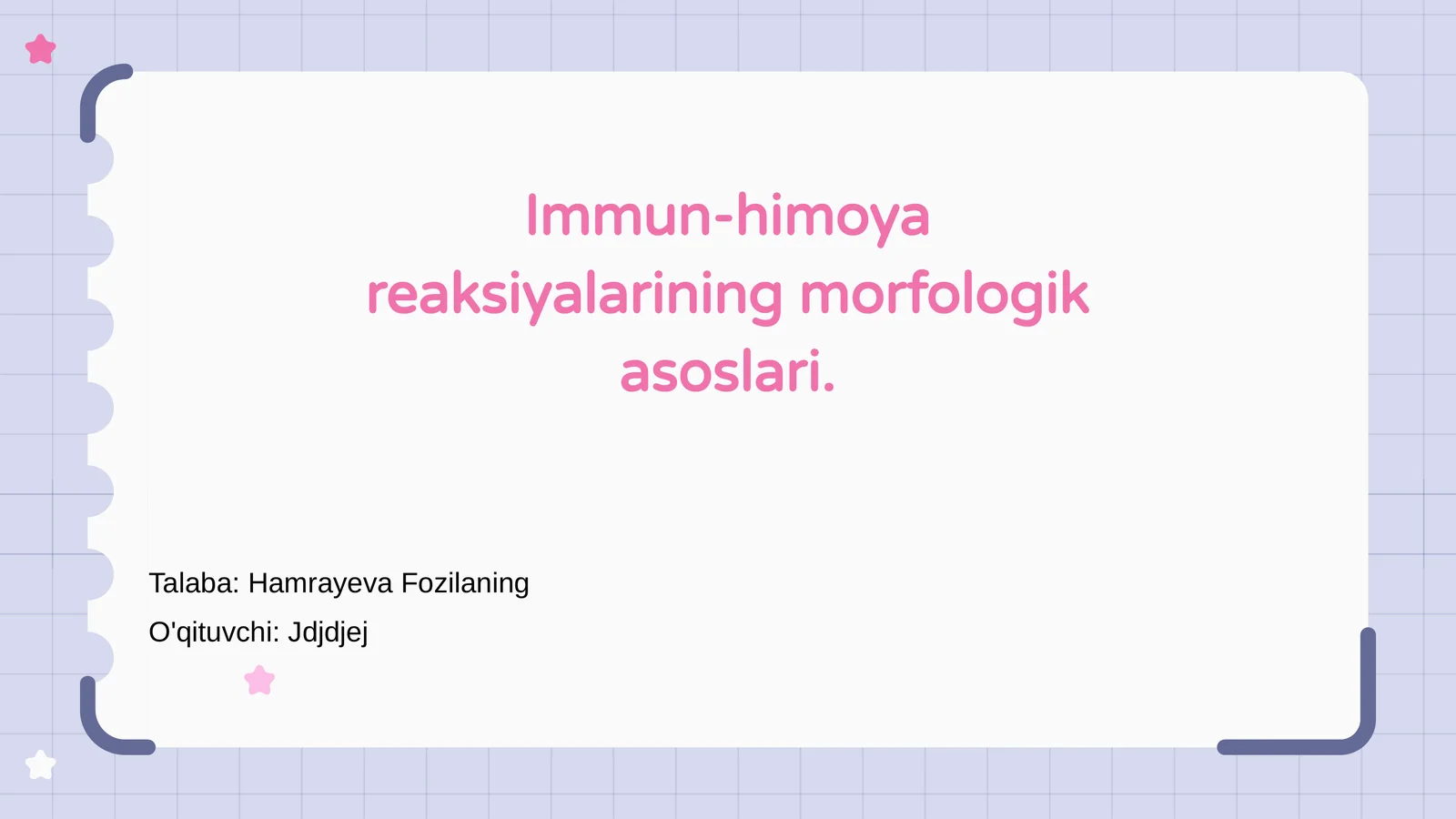 Immun-himoya reaksiyalarining morfologik asoslari