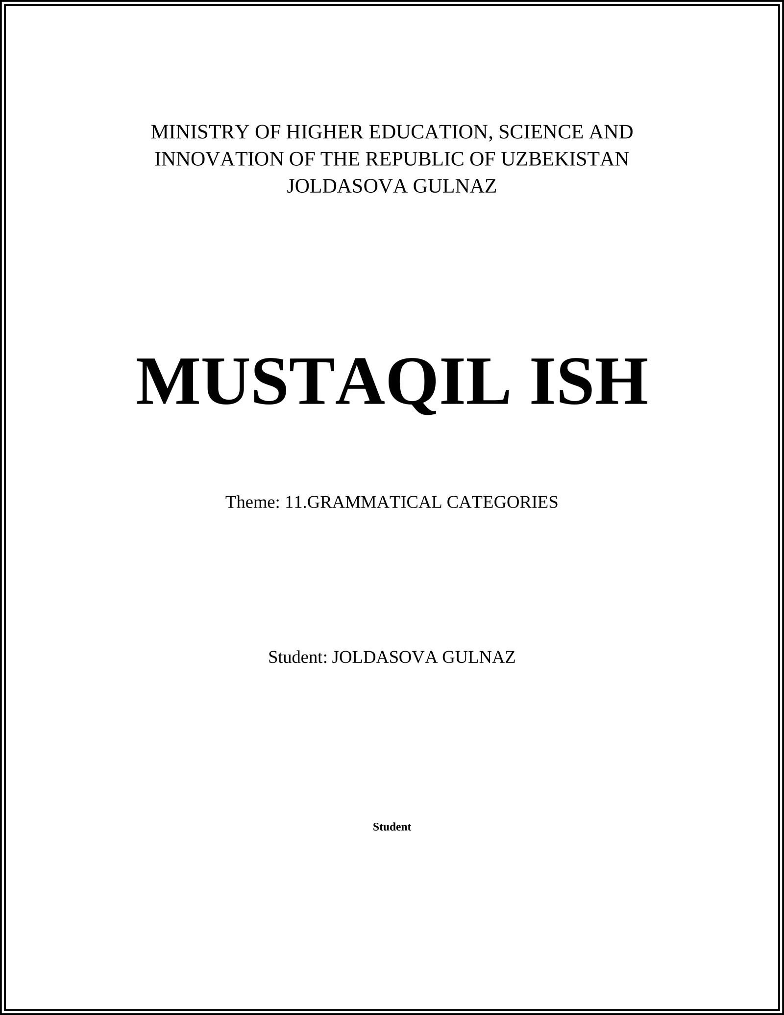 11.GRAMMATICAL CATEGORIES