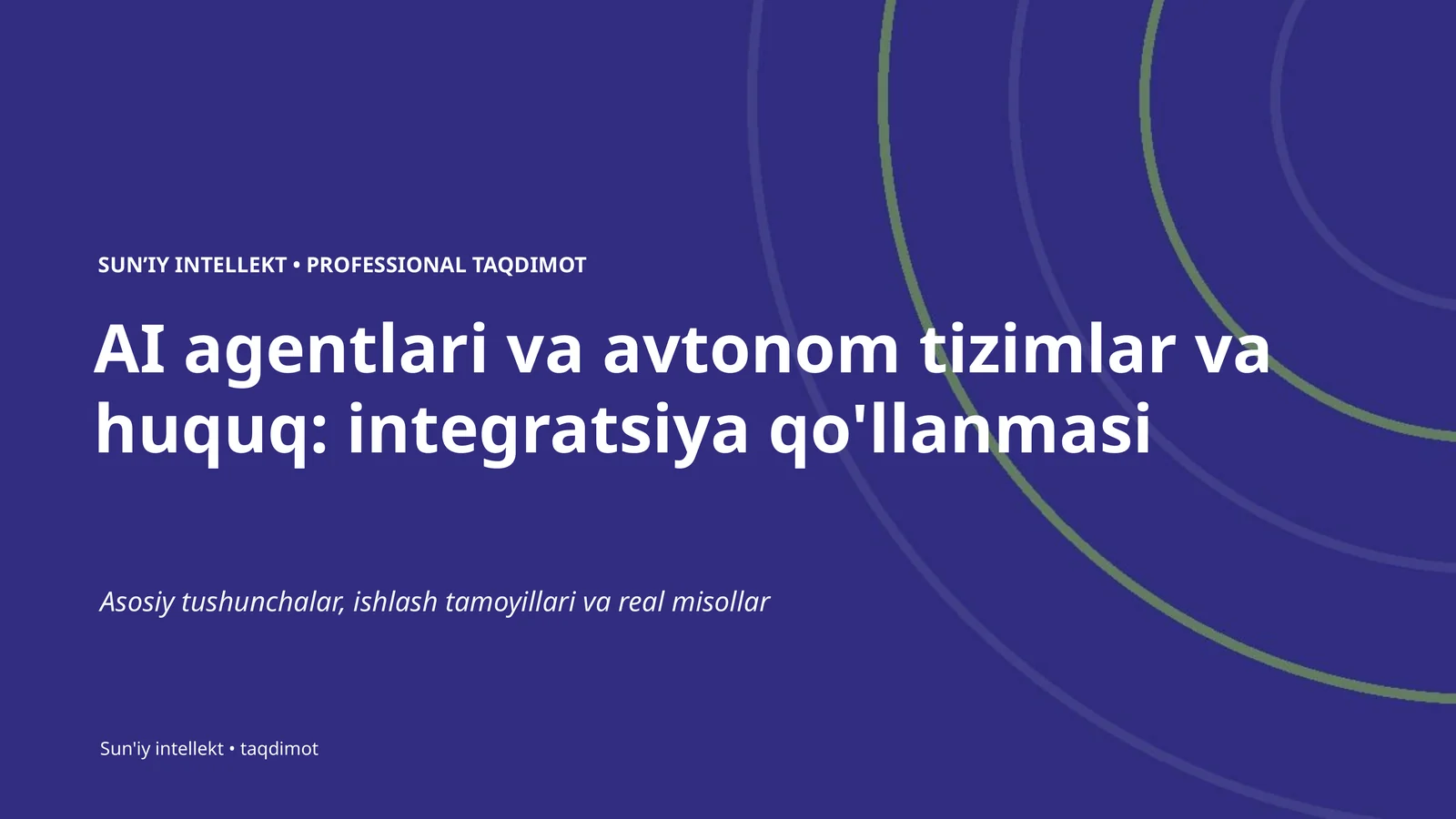 SUNʼIY INTELLEKT • PROFESSIONAL TAQDIMOT
