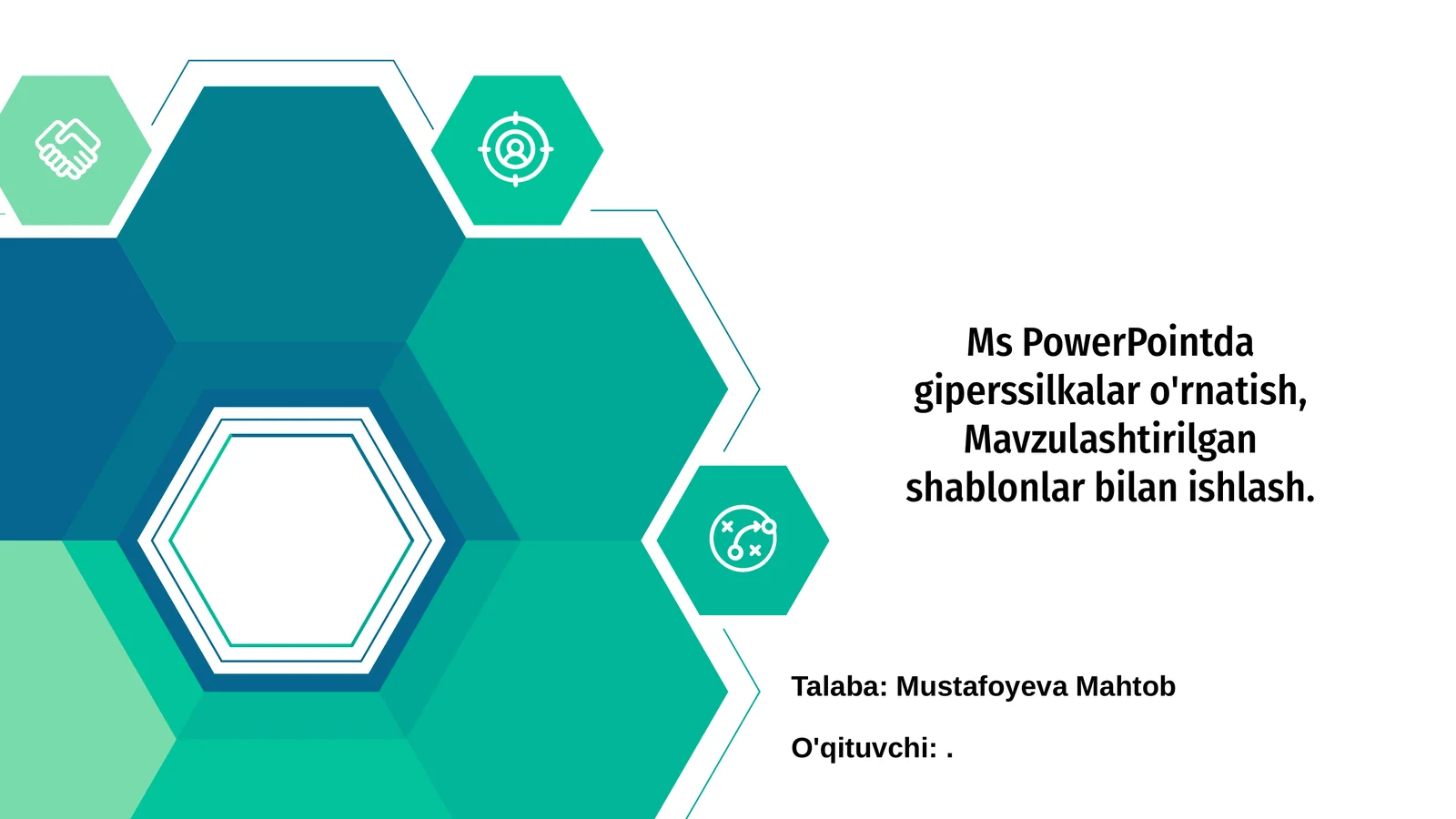 PowerPointda giperssilkalar o'rnatish