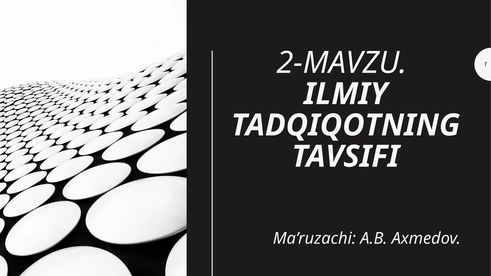 ILMIY TADQIQОTNING TAVSIFI
