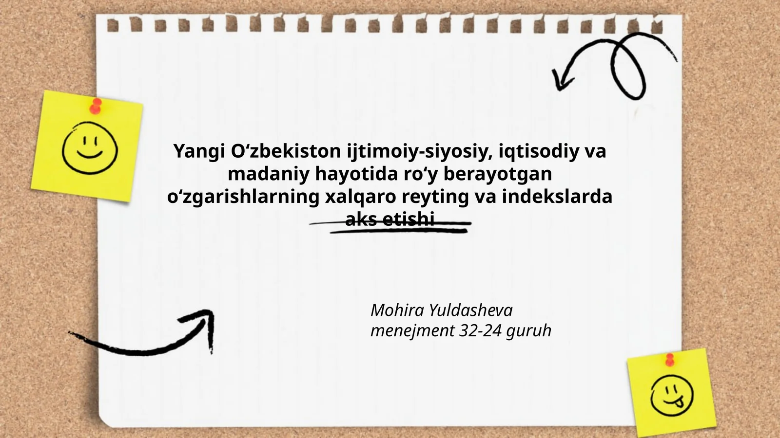 Yangi O‘zbekiston ijtimoiy-siyosiy, iqtisodiy va madaniy hayotida roʻy berayotgan oʻzgarishlarning xalqaro reyting va indekslarda aks etishi