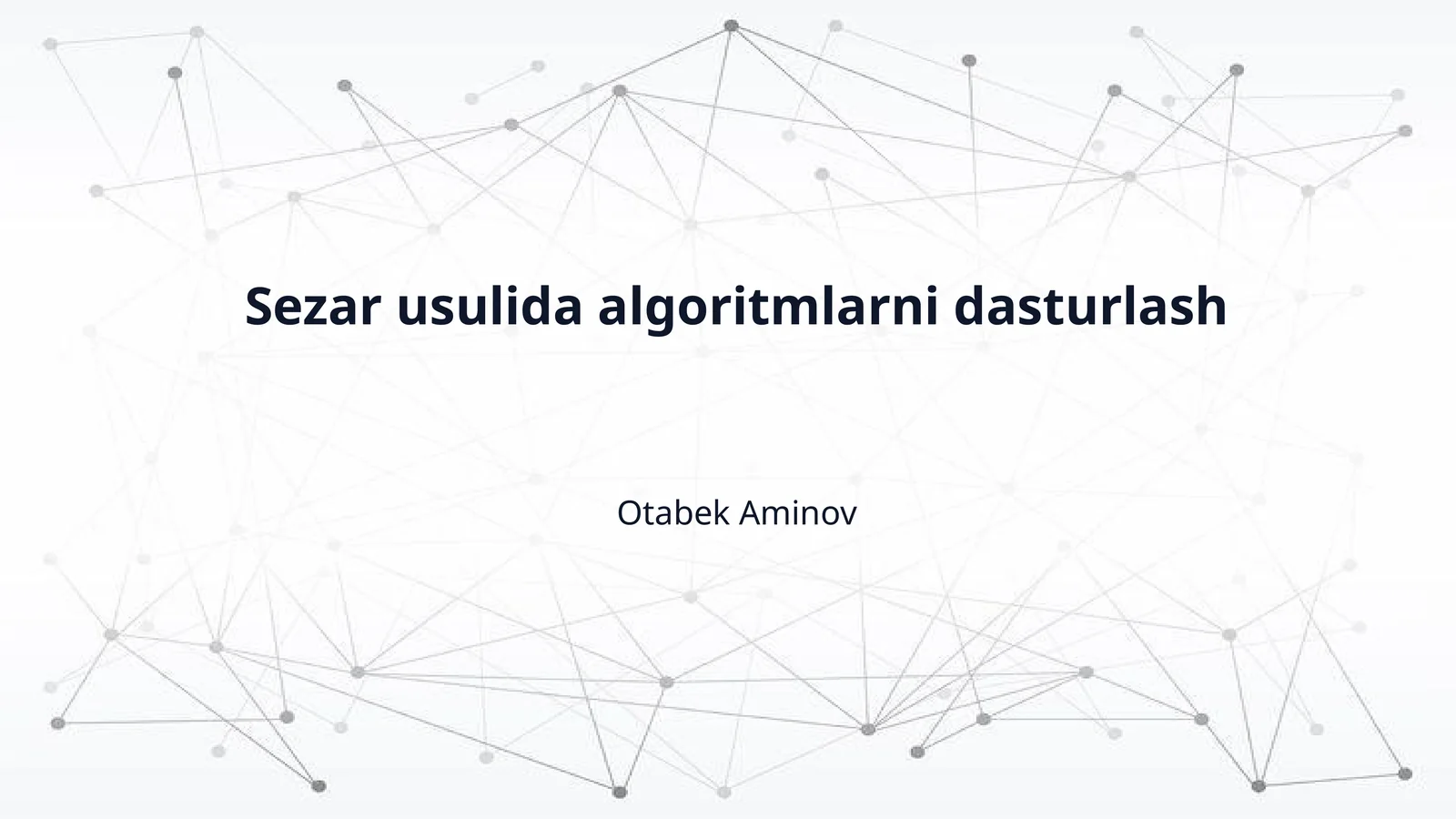 Sezar usulida algoritmlarni dasturlash