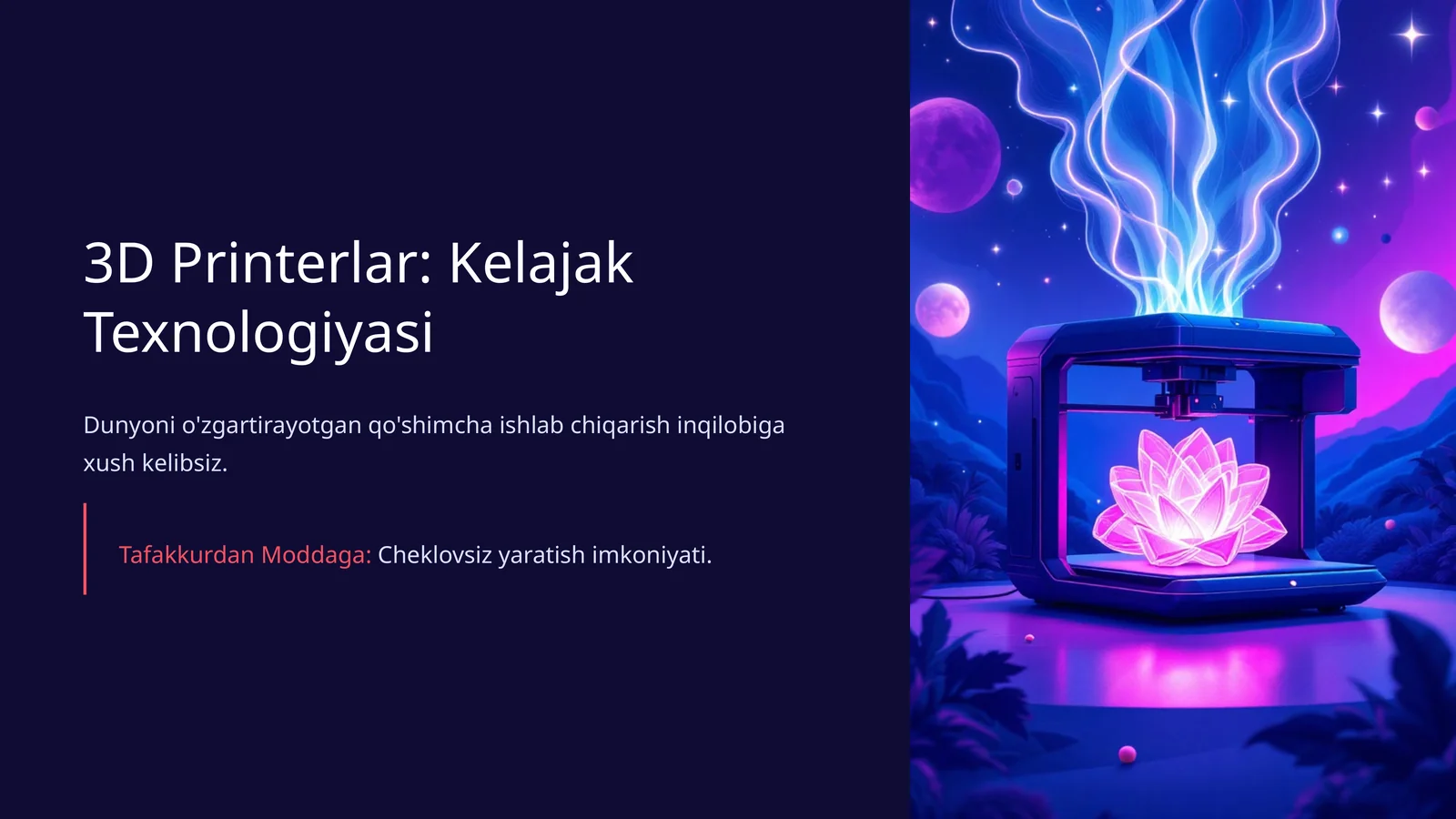 3D Printerlar: Kelajak Texnologiyasi
