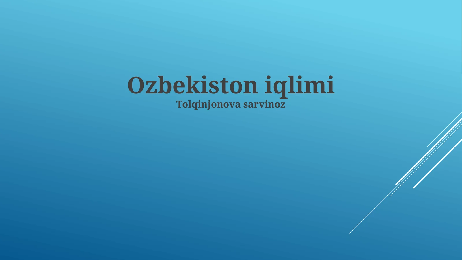O'zbekiston iqlimi