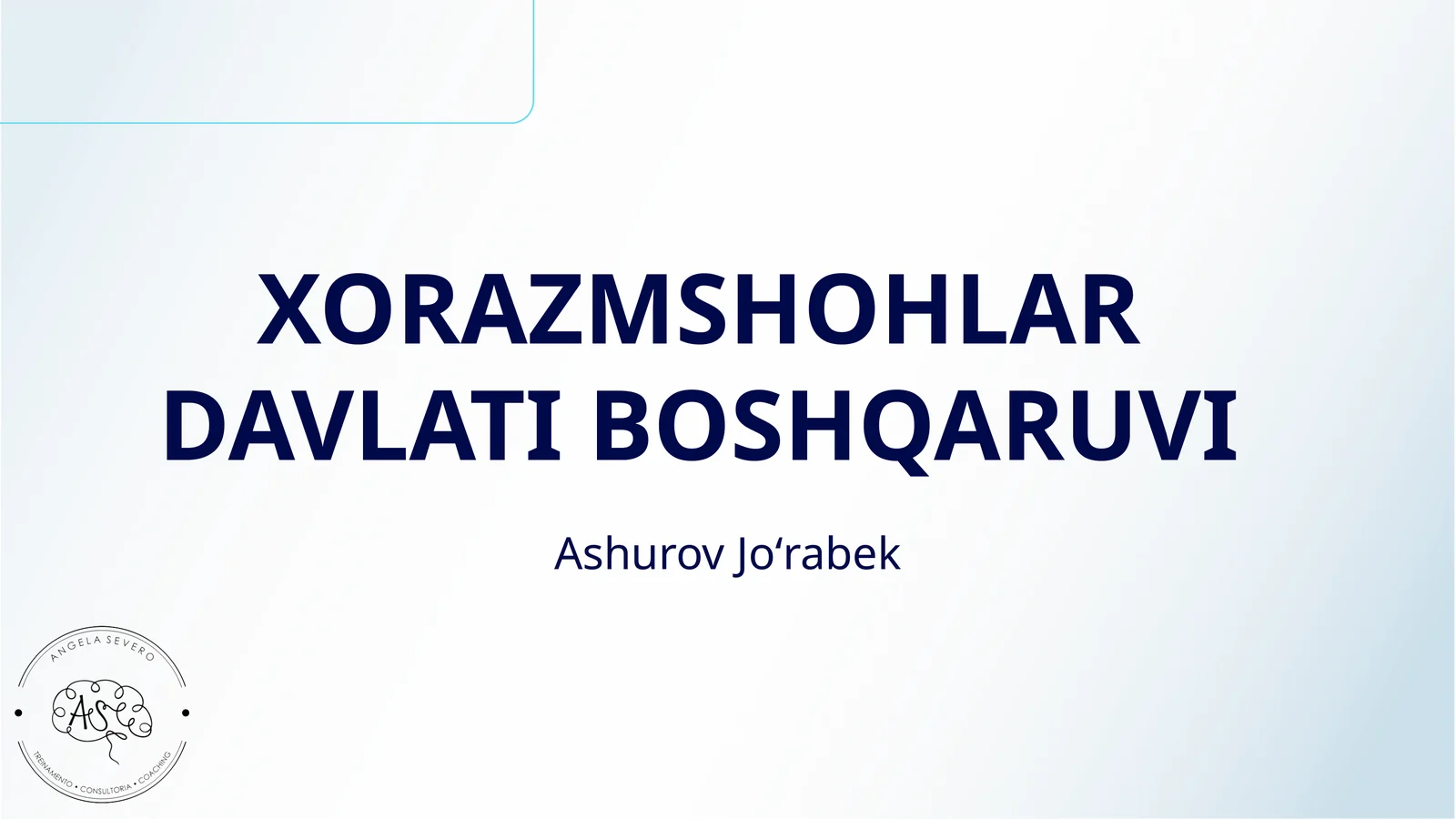XORAZMSHOHLAR DAVLATI BOSHQARUVI
