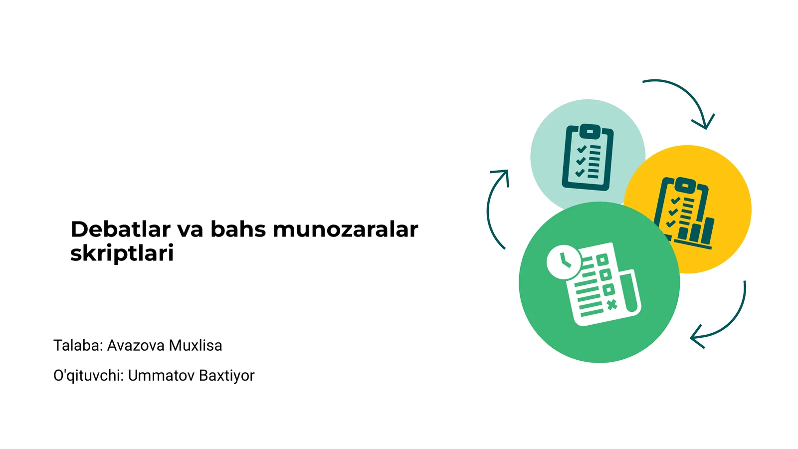 Debatlar va bahs munozaralar skriptlari