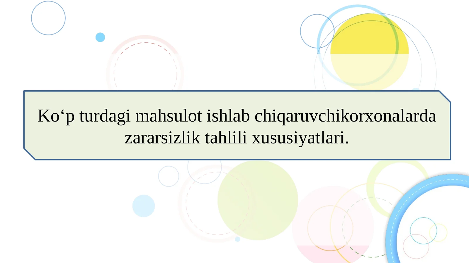 Ko‘p turdagi mahsulot ishlab chiqaruvchikorxonalarda zararsizlik tahlili xususiyatlari