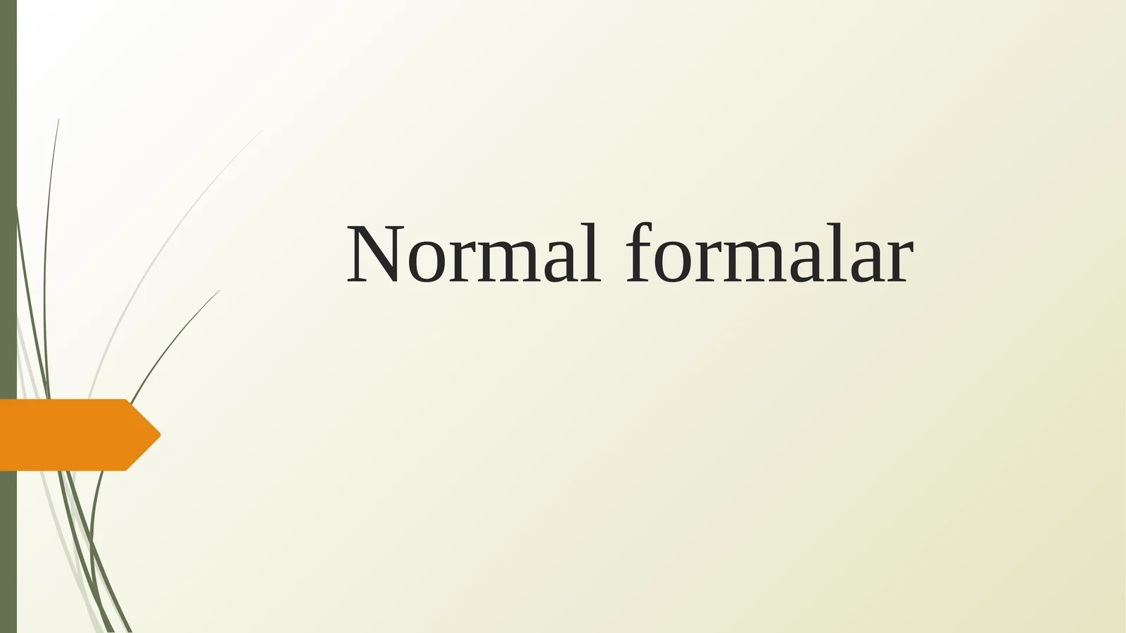 Normal formalar