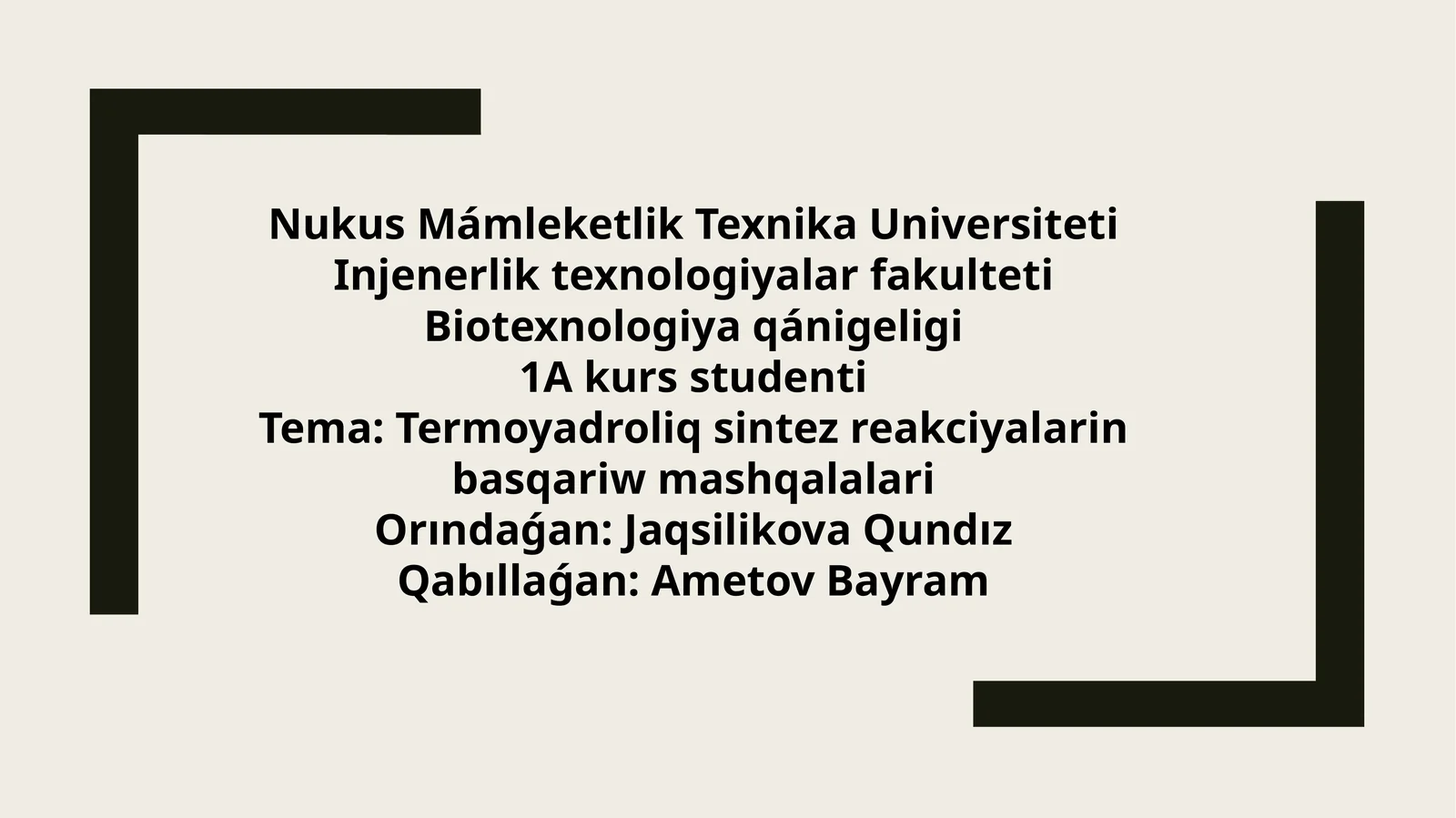 Terminologiyaliq sintez reakciyalarin basqariw mashqalalari