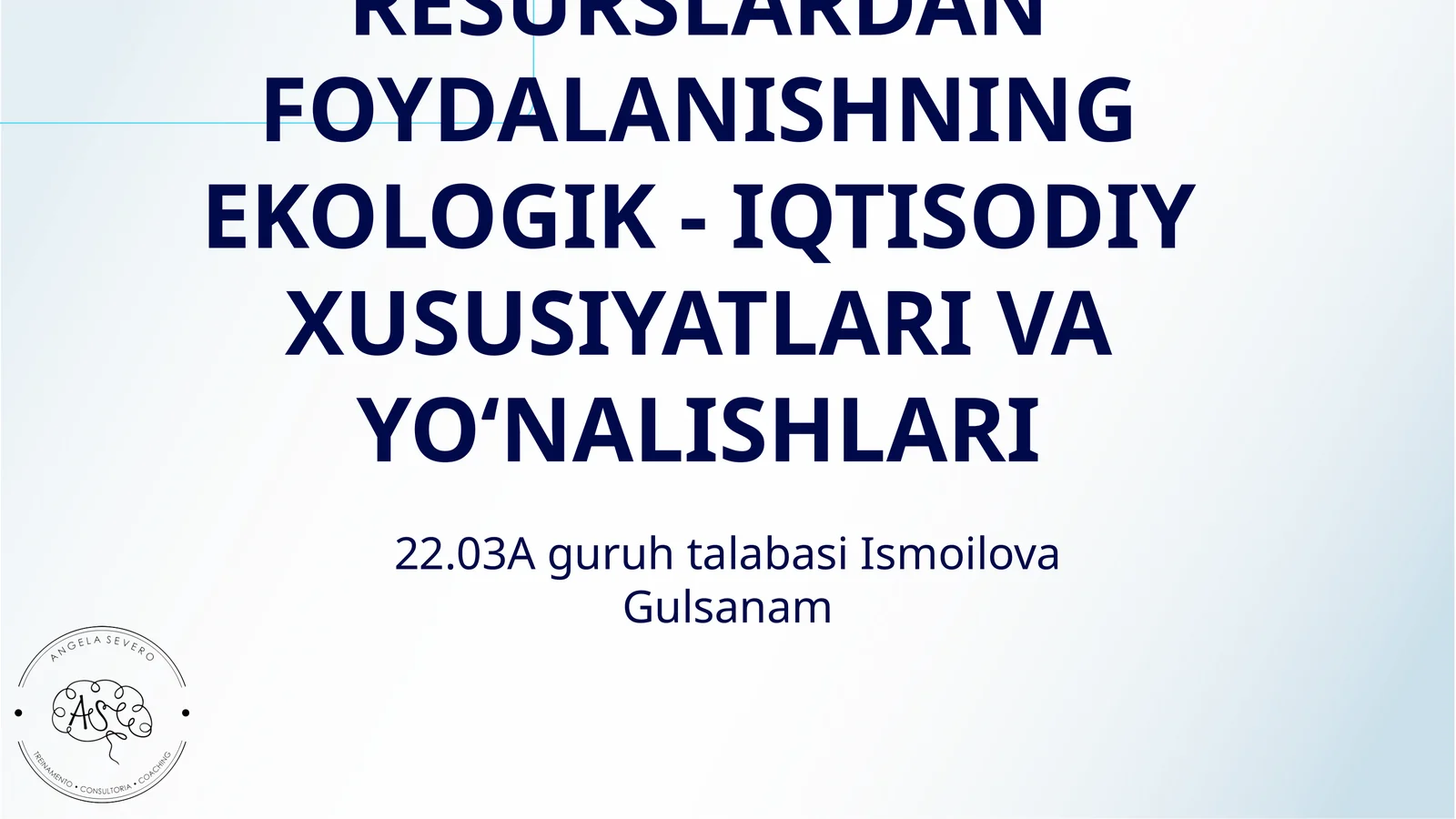IKKILAMCHI RESURSLARDAN FOYDALANISHNING EKOLOGIK - IQTISODIY XUSUSIYATLARI VA YOʻNALISHLARI