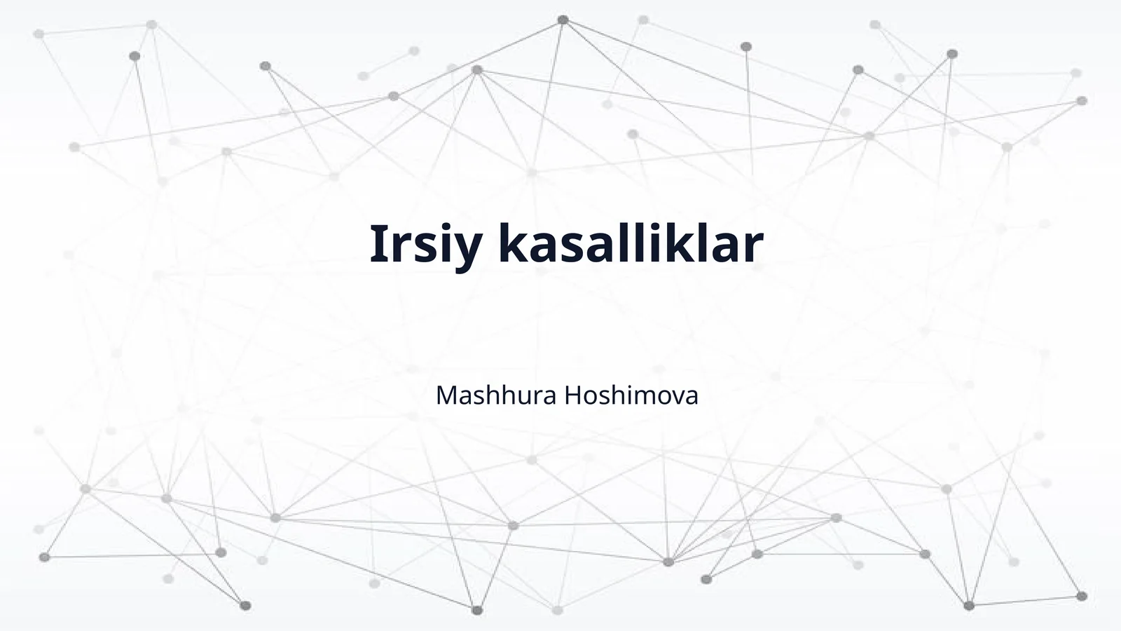 Irsiy kasalliklar