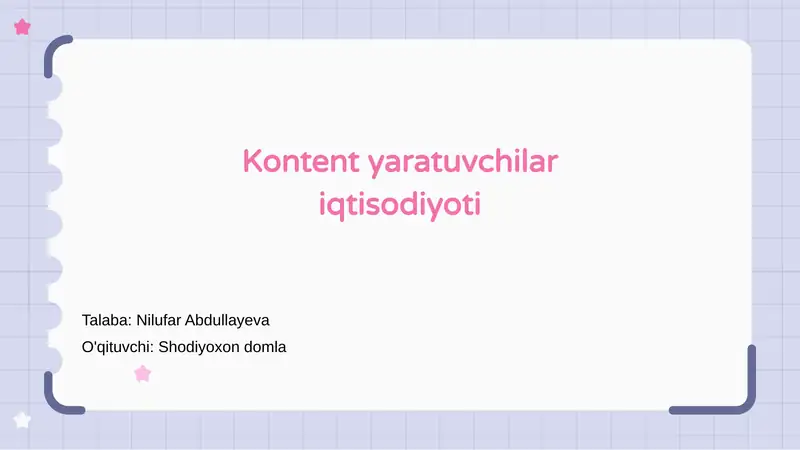 Kontent yaratuvchilar iqtisodiyoti